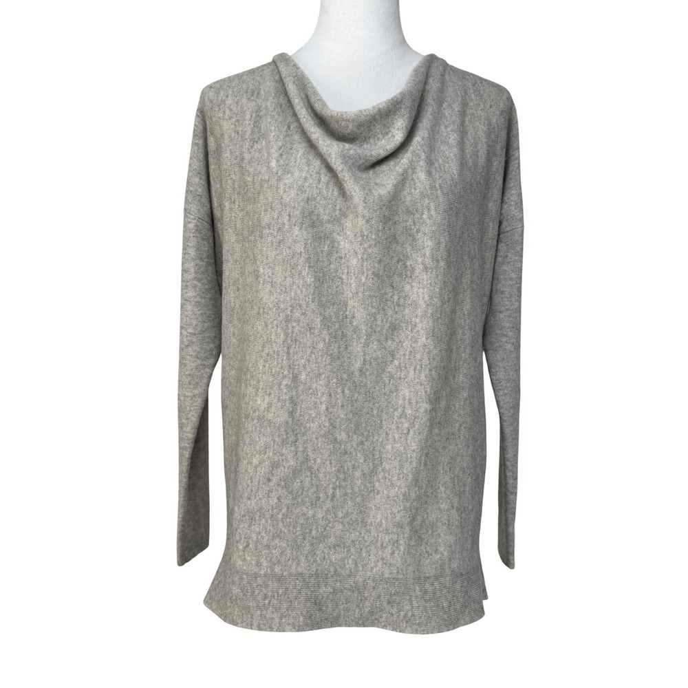 Sundance Women 100% Cashmere Sweater M Gray Cowl Neck Pullover
